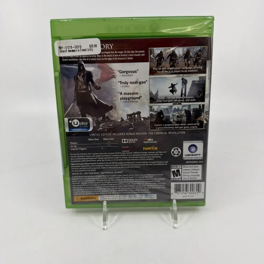 Xbox One Assassin's Creed Game Lot Odyssey CIB & Unity New Sealed Ubisoft